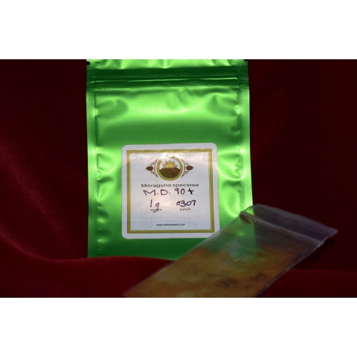 Mitragyna Alkaloid: Green Vein 90+  (1 gm)