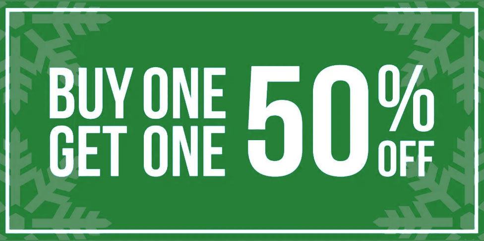 Buy One Get One 50% OFF